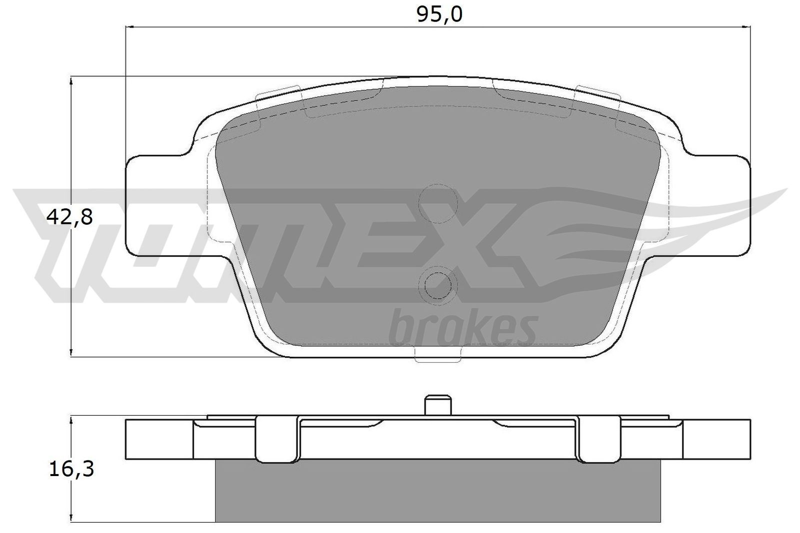 Obrázok Sada brzdových platničiek kotúčovej brzdy TOMEX Brakes  TX1251